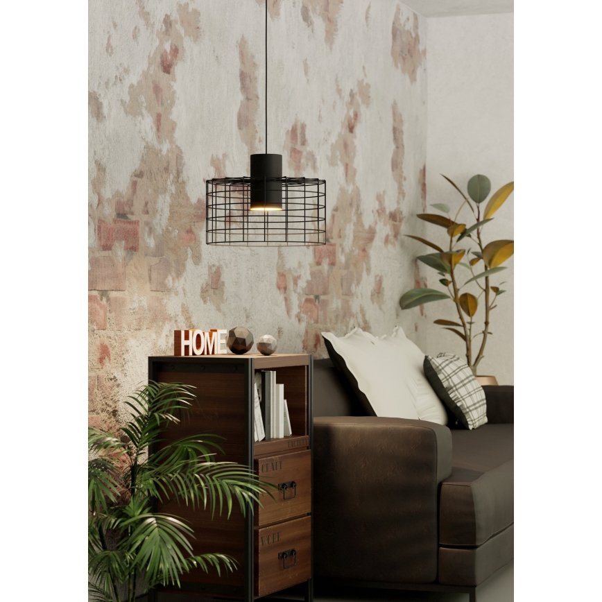 Eglo - Kattokruunu johdossa 1xE27/40W/230V d. 38 cm musta