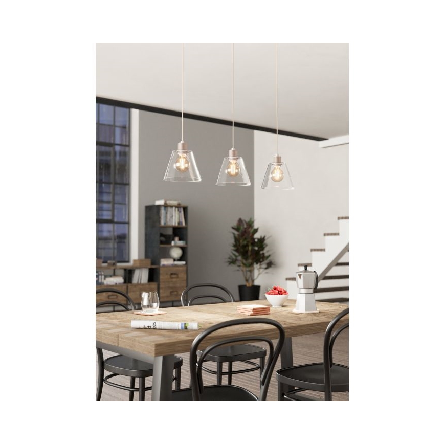 Eglo - Kattokruunu johdossa 3xE27/40W/230V