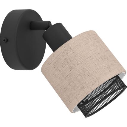 Eglo - Seinäkohdevalo 1xE14/40W/230V musta/beige