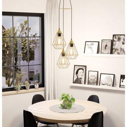 Eglo - Kattokruunu johdossa 3xE27/60W/230V