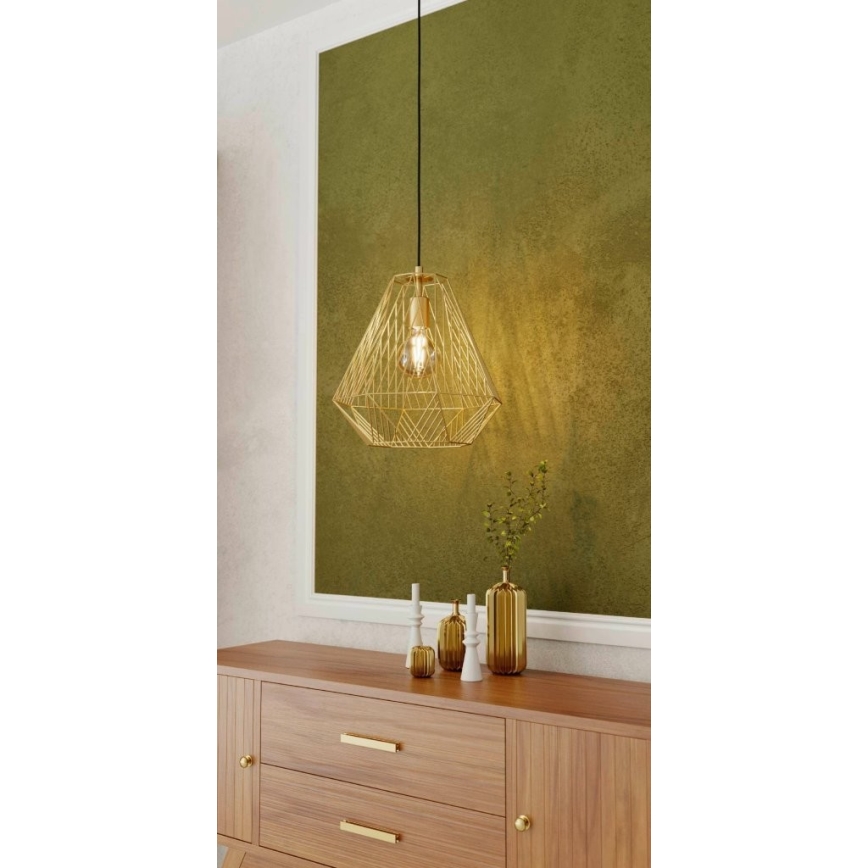 Eglo - Kattokruunu johdossa 1xE27/40W/230V kulta