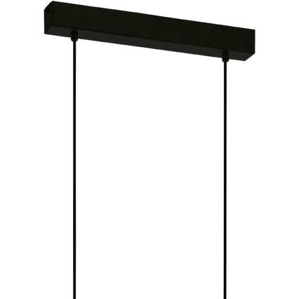 Eglo 43712 - Kattokruunu johdossa TOWNSHEND 6xE27/60W/230V musta