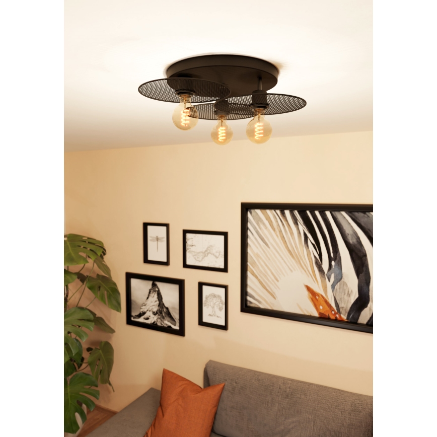 Eglo - Kattovalo 3xE27/40W/230V