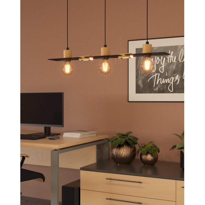 Eglo - Kattokruunu johdossa 3xE27/40W/230V