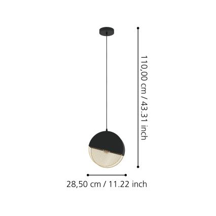 Eglo - Kattokruunu johdossa 1xE27/40W/230V