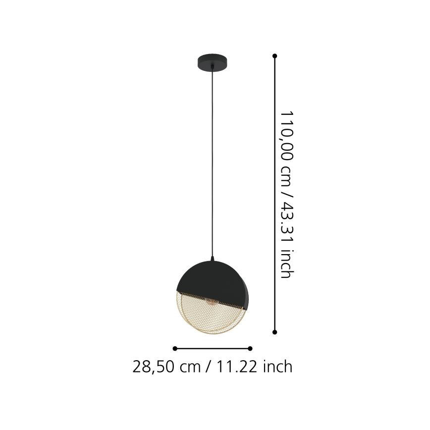 Eglo - Kattokruunu johdossa 1xE27/40W/230V