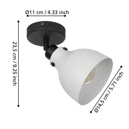 Eglo 43827 - Kohdevalo MATLOCK 1xE27/40W/230V