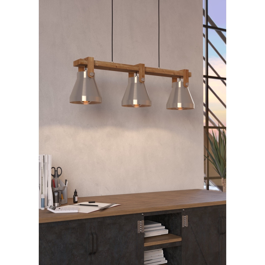 Eglo - Kattokruunu johdossa 3xE27/40W/230V