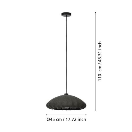 Eglo - Kattokruunu johdossa 1xE27/40W/230V halkaisija 45 cm