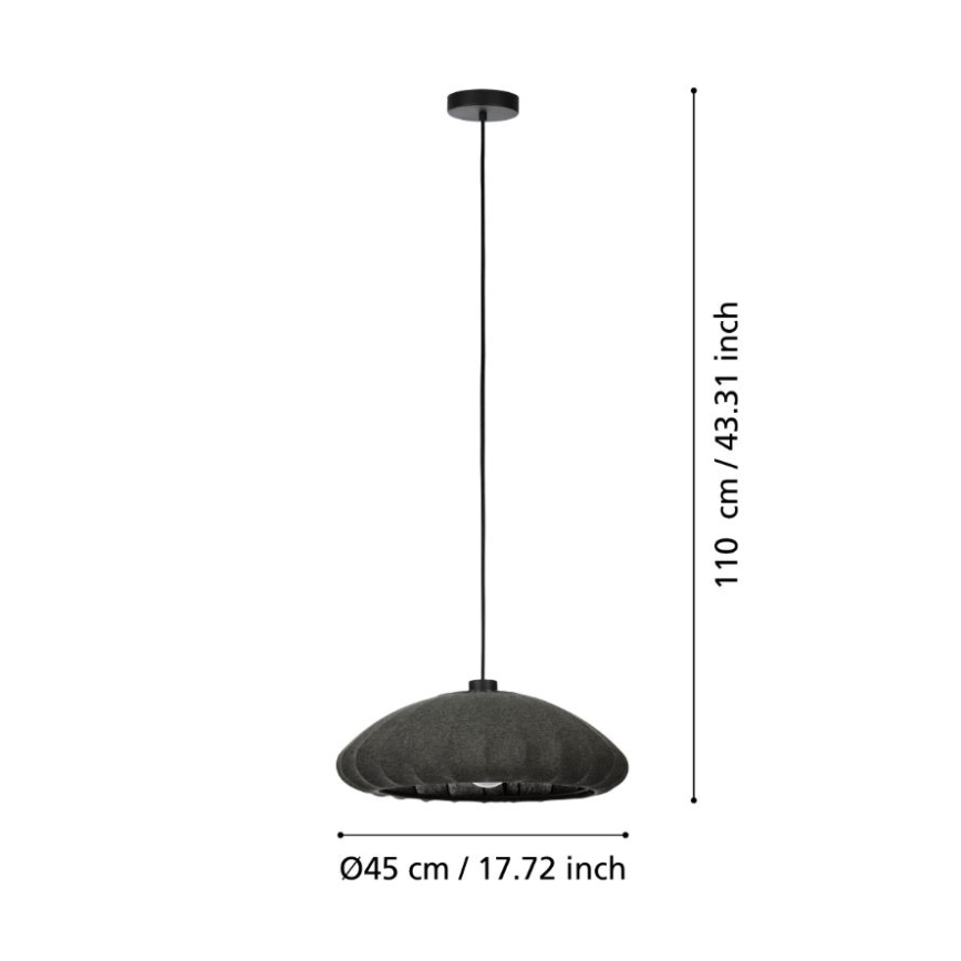 Eglo - Kattokruunu johdossa 1xE27/40W/230V halkaisija 45 cm