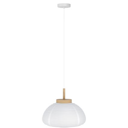 Eglo - Riippuvalaisin kaapelilla 1xE27/40W/230V Ø 55 cm valkoinen/beige