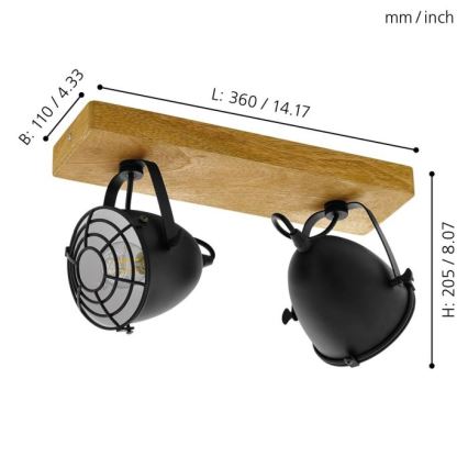 Eglo - Kohdevalaisin 2xE14/40W/230V