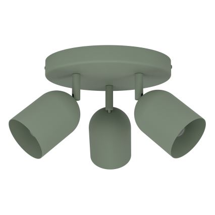 Eglo - Spottivalaisin 3xE14/40W/230V halkaisija 25 cm, vihreä