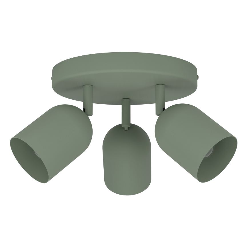 Eglo - Spottivalaisin 3xE14/40W/230V halkaisija 25 cm, vihreä