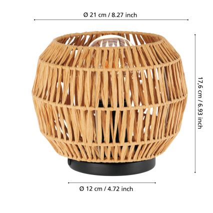 Eglo - Pöytävalaisin 1xE27/40W/230V ruskea