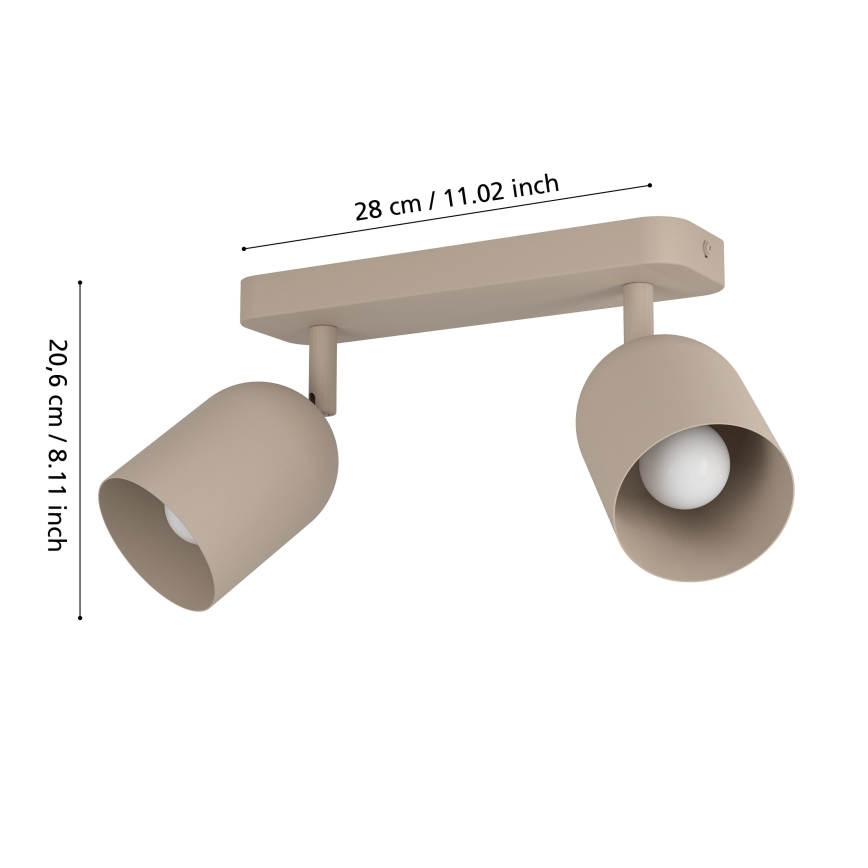 Eglo - kohdevalaisin 2xE14/40W/230V beige