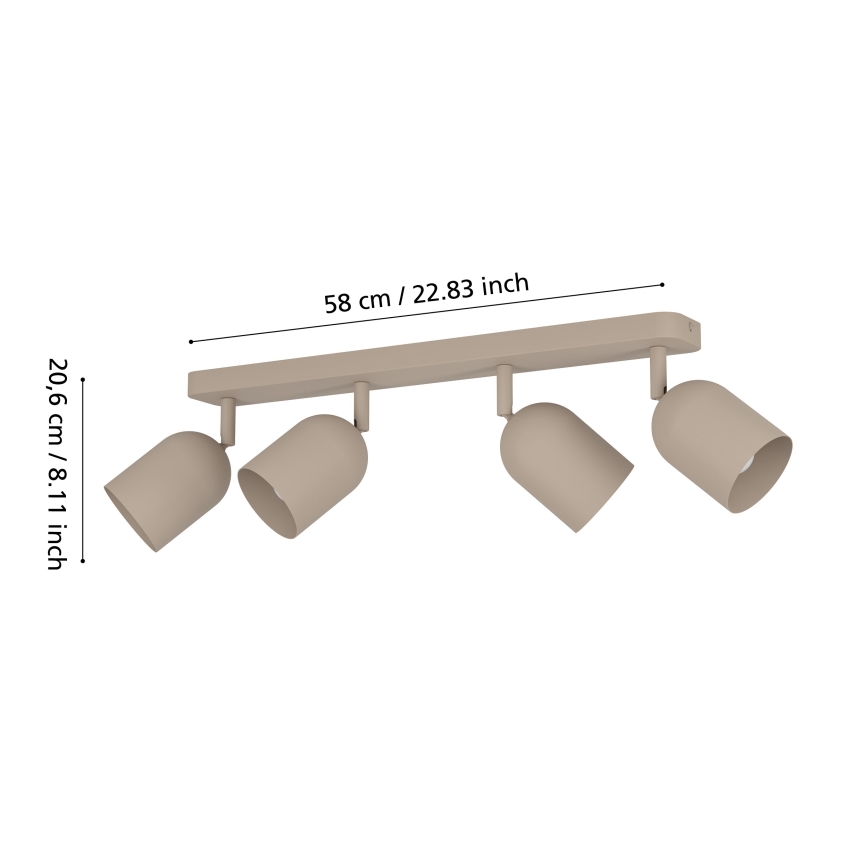 Eglo - Kohdevalaisin 4xE14/40W/230V beige