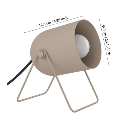 Eglo - Pöytälamppu 1xE14/8W/230V beige