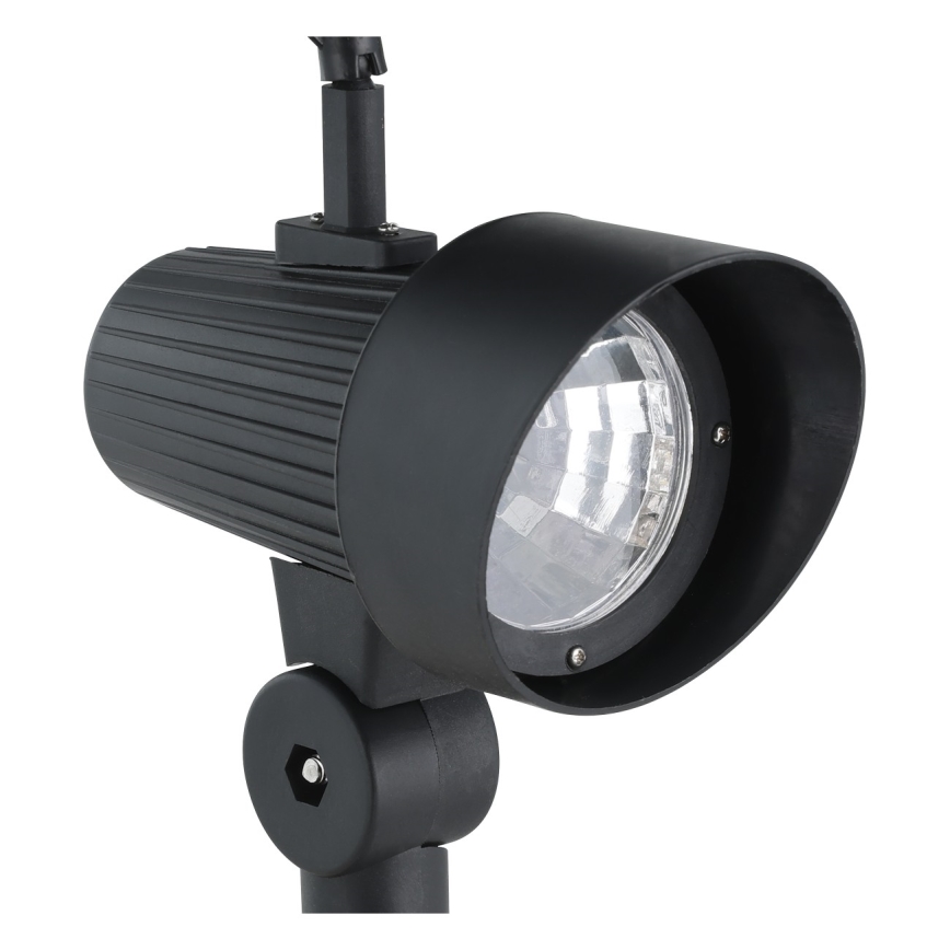 Eglo - SETTI 3x LED-aurinkovalaisin tunnistimella LED/200 mAh IP44 musta