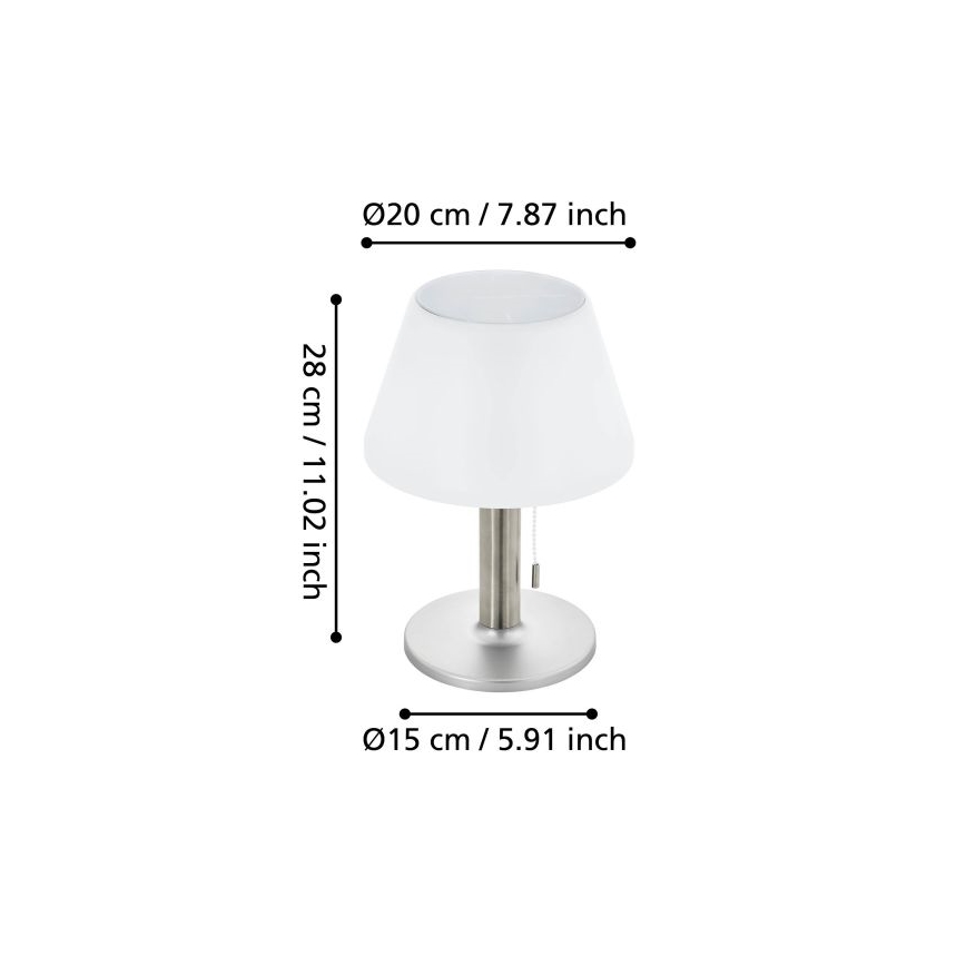 Eglo 48749 - Himmennettävä LED-aurinkovalaisin LED/2W/3,7V 2000 mAh IP44