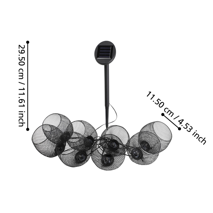 Eglo 48964 - LED-aurinkoketju 8xLED/3m 600 mAh IP44