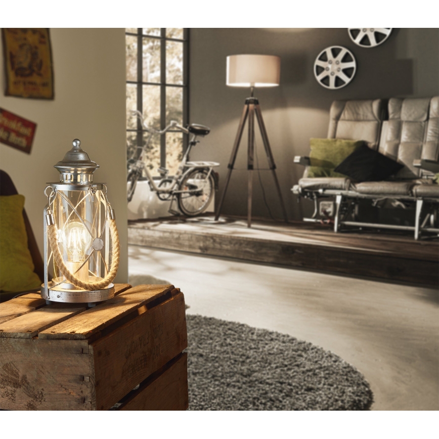 Eglo 49284 - Pöytävalaisin BRADFORD 1xE27/60W/230V