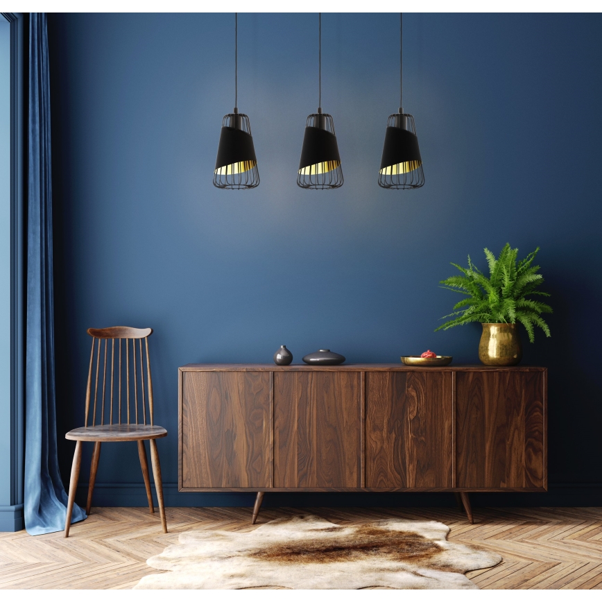 Eglo 49448 - Kattokruunu narulla AUSTELL 3xE27/60W/230V