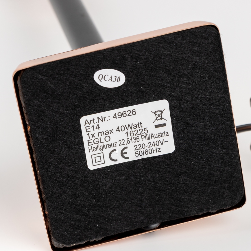 Eglo 49626 - Lampun jalka TRUNGLE 1xE14/40W/230V