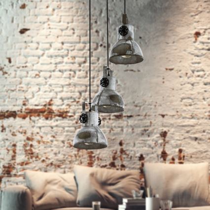 Eglo 49647 - Kattokruunu narulla BARNSTAPLE 3xE27/40W/230V