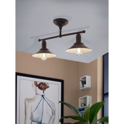 Eglo 49824 - STOCKBURY varrellinen kattovalaisin 2xE27/60W