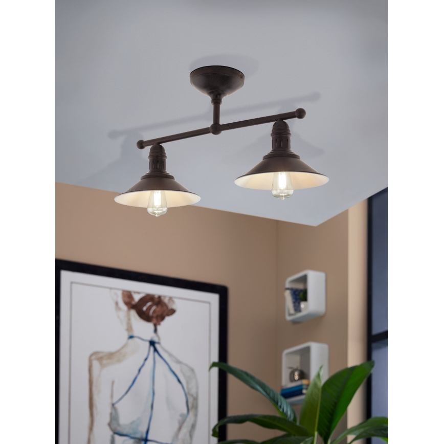 Eglo 49824 - STOCKBURY varrellinen kattovalaisin 2xE27/60W