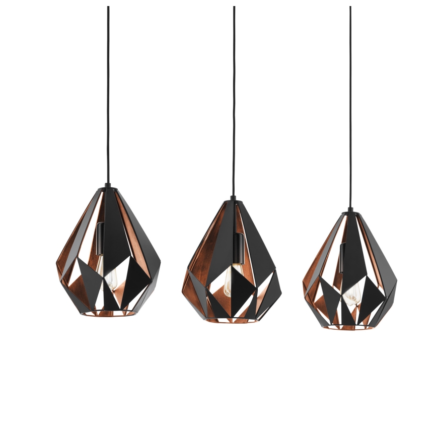 Eglo 49991 - Riippuvalaisin CARLTON 1 3xE27/60W/230V