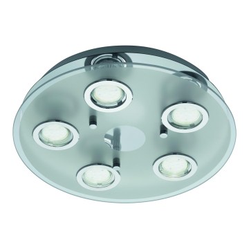 Eglo 54563 - LED-kattovalaisin 5xGU10/3W/230V kiiltävä kromi