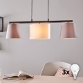 Eglo 55207 - LED-riippuvalaisin vaijerilla ALMEIDA 3xE14/25W/230V harmaa
