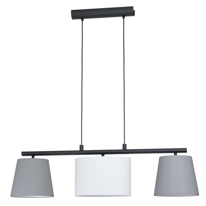 Eglo 55207 - LED-riippuvalaisin vaijerilla ALMEIDA 3xE14/25W/230V harmaa