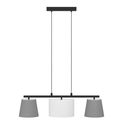 Eglo 55207 - LED-riippuvalaisin vaijerilla ALMEIDA 3xE14/25W/230V harmaa