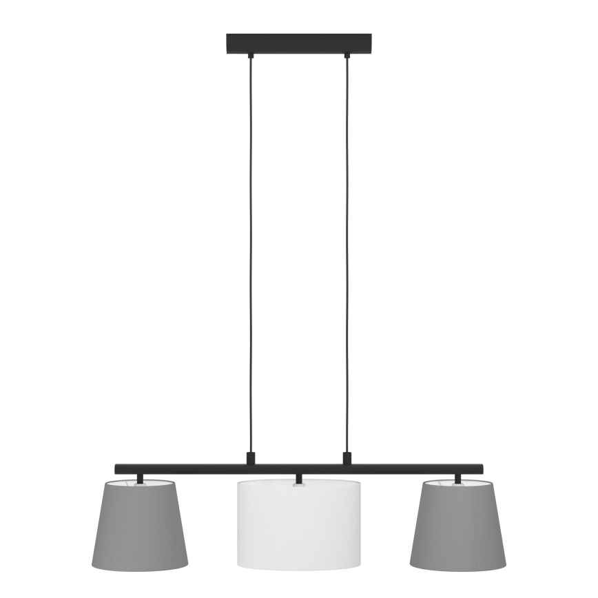 Eglo 55207 - LED-riippuvalaisin vaijerilla ALMEIDA 3xE14/25W/230V harmaa