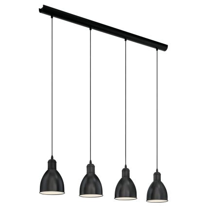 Eglo 55244 - Riippuvalaisin vaijerilla PRIDDY 4xE27/60W/230V musta