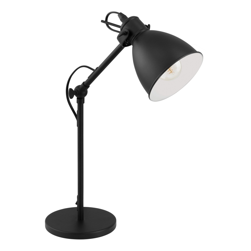 Eglo 55251 - Pöytävalaisin PRIDDY 1xE27/40W/230V musta
