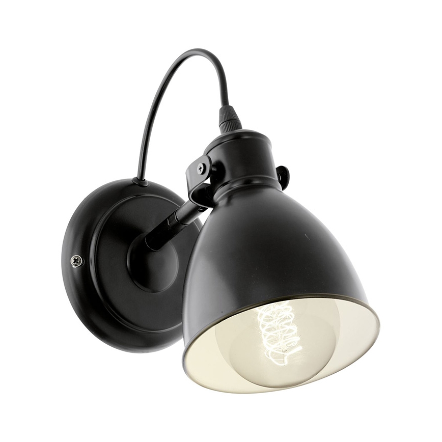 Eglo 55261 - Seinävalaisin PRIDDY 1xE27/40W/230V musta