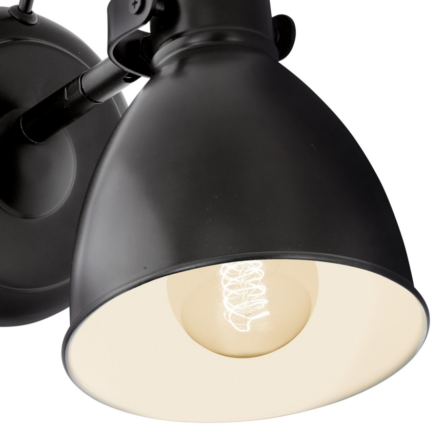 Eglo 55261 - Seinävalaisin PRIDDY 1xE27/40W/230V musta