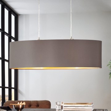 Eglo 55271 - Kattokruunu johdossa MASERLO 2xE27/60W/230V ruskea