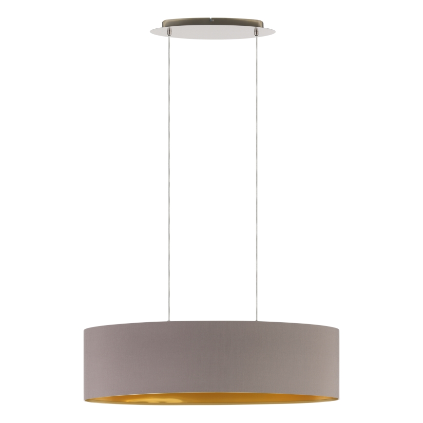 Eglo 55271 - Kattokruunu johdossa MASERLO 2xE27/60W/230V ruskea