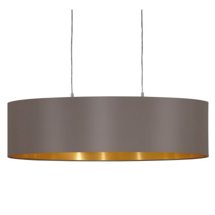 Eglo 55271 - Kattokruunu johdossa MASERLO 2xE27/60W/230V ruskea