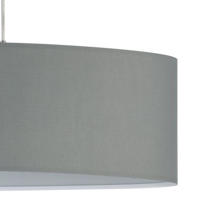 Eglo 55276 - PASTERI riippuvalaisin kaapelilla, 2xE27/60W/230V, harmaa