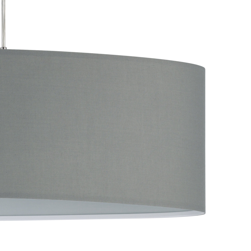 Eglo 55276 - PASTERI riippuvalaisin kaapelilla, 2xE27/60W/230V, harmaa