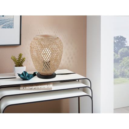Eglo 55699 - Pöytälamppu DEMBLEBY 1xE27/40W/230V beige