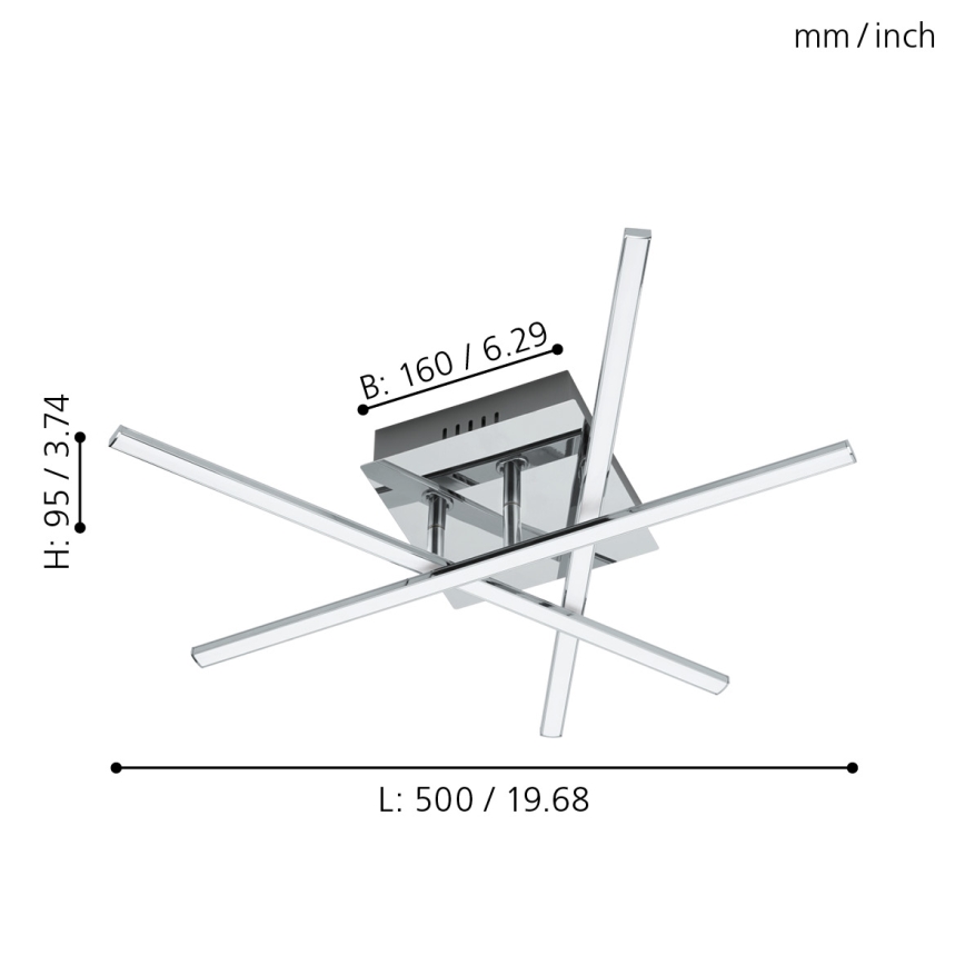 Eglo 55707 - LED-kattovalaisin 3xLED/3,5W/230V