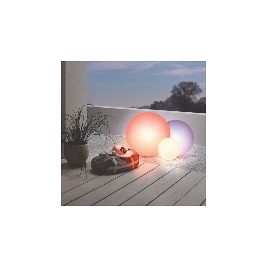 Eglo 55784 - LED RGBW Ulkovalaisin MONTEROLO-C 1xE27/9W/230V IP65 halkaisija 39 cm + kaukosäädin