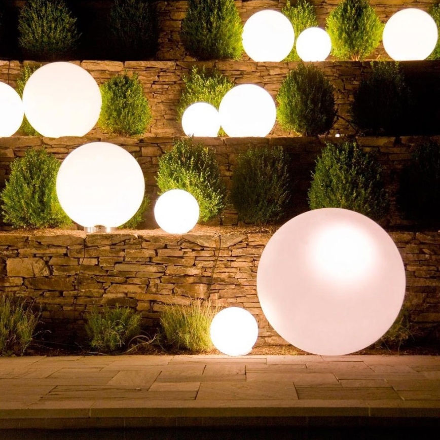 Eglo 55788 - LED RGBW Ulkovalaisin MONTEROLO-C 1xE27/9W/230V 2700-6500K IP65 halkaisija 50 cm + kauko-ohjaus